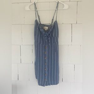 Vintage Havana blue and white striped mini dress